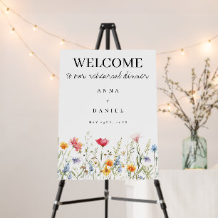 Watercolor Wildflower Rehearsal Dinner Foam Board