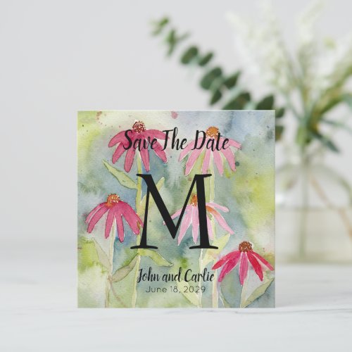 Watercolor Wildflower Save the Dates