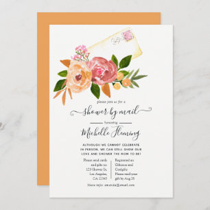 Watercolor Wildflower Spring Baby Shower by Mail Invitation
