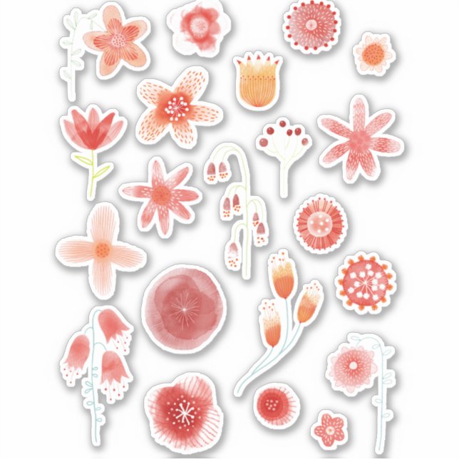 Watercolor Wildflower Sticker (Front)