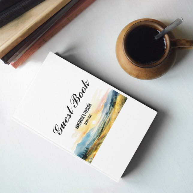 Watercolor Wildflower Sundown Guest Book (Creator Uploaded)