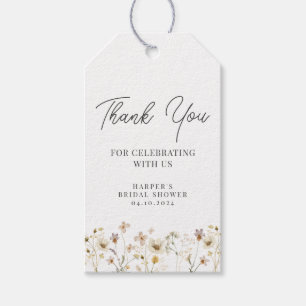 Watercolor Wildflower Thank You Gift Tags