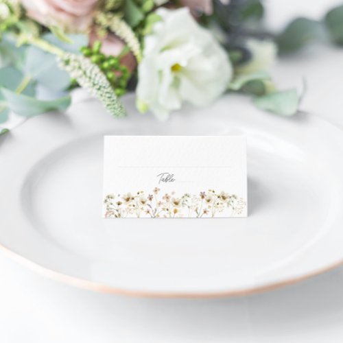 Watercolor Wildflower Wedding Blank Place Cards