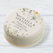 Watercolor Wildflower Wedding Names & Date Chocolate Covered Oreo at Zazzle