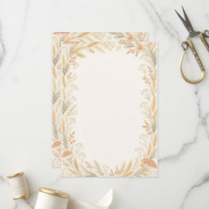 Watercolor Wildflower Wedding Program 