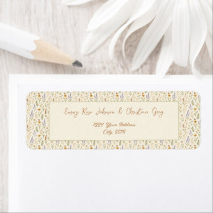 Watercolor Wildflower Wedding Return Address Label
