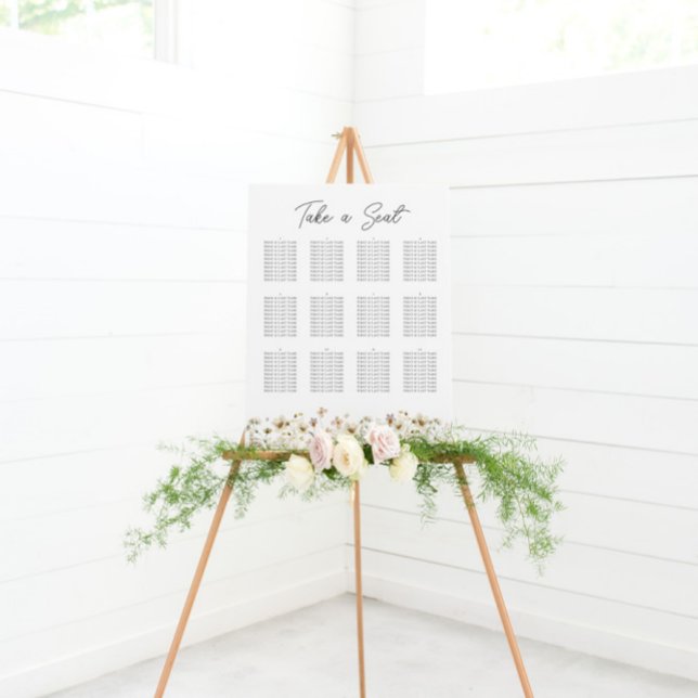 Watercolor Wildflower Wedding Seating Chart Foam Board (Creator Uploaded)
