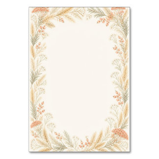 Watercolor Wildflower Wedding Table Number