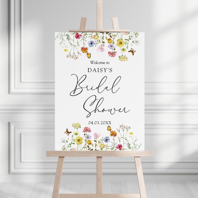 Watercolor Wildflower Welcome Bridal Shower Sign (Creator Uploaded)