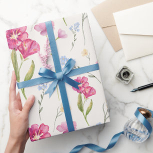 Watercolor Wildflower Wrapping Paper