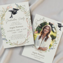 Watercolor Wildflower Wreath photo graduation