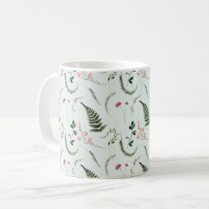 Watercolor Wildflowers Botanical Pattern Coffee Mug