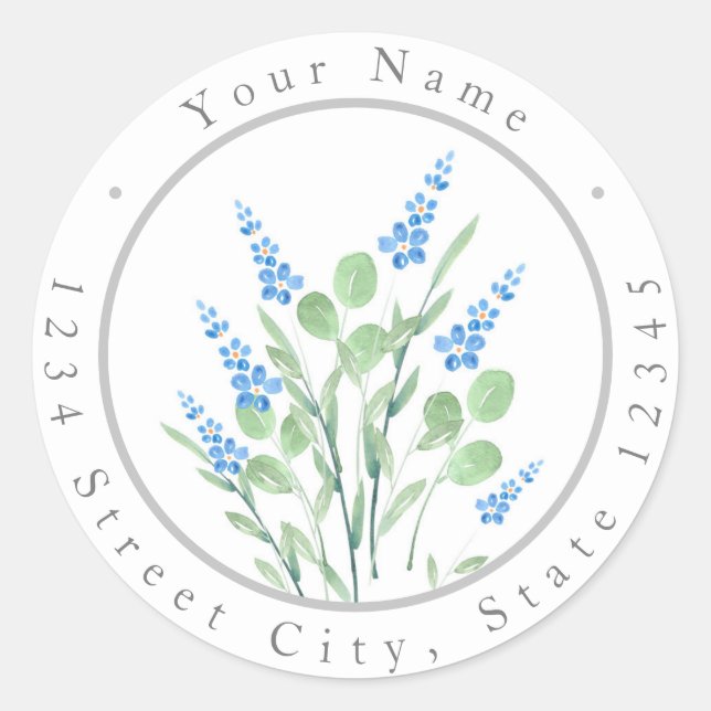 Watercolor Wildflowers Bouquet Labels (Front)