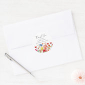 Watercolor Wildflowers Bridal Shower Classic Round Sticker (Envelope)