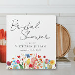 Watercolor Wildflowers Bridal Shower Recipe 3 Ring Binder<br><div class="desc">Create a memorable gift for the bride-to-be by asking friends and family members to provide one of their favorite recipes to fill this personalized recipe binder.</div>