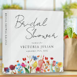 Watercolor Wildflowers Bridal Shower Recipe 3 Ring Binder<br><div class="desc">Create a memorable gift for the bride-to-be by asking friends and family members to provide one of their favorite recipes to fill this personalized recipe binder.</div>