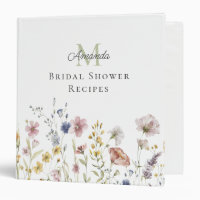 Watercolor Wildflowers Bridal Shower Recipes
