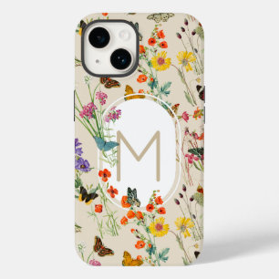 Watercolor Wildflowers & Butterflies Floral Garden Case-Mate iPhone 14 Case