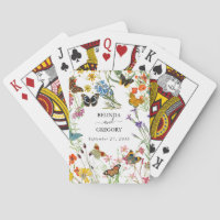 Watercolor Wildflowers Butterflies Floral Wedding