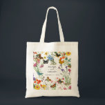 Watercolor Wildflowers Butterflies Floral Wedding Tote Bag<br><div class="desc">A beautiful watercolor wedding design featuring wildflowers and butterflies. A colorful arrangement of wild flowers and butterflies in a floral garden. An ideal wedding favor bag design for anyone who loves colorful butterflies, watercolor florals, wildflower illustrations and botanical themed art. Matching wedding invitations and other stationery items are also available....</div>
