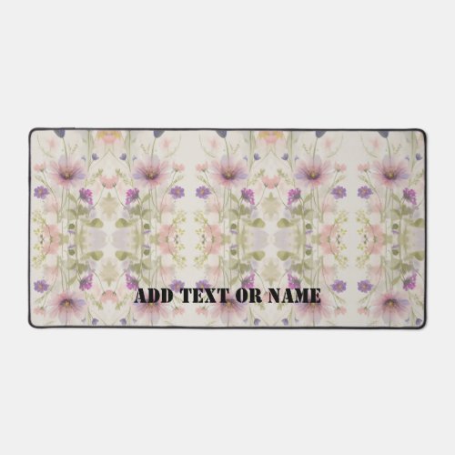 Watercolor Wildflowers colorful Desk Mat