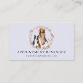 Watercolor Wildflowers Dog Breeds Animal Pet Care Appointment Card (Front)
