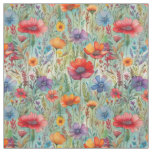 Watercolor Wildflowers Fabric