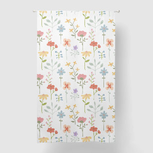 Watercolor Wildflowers Floral Baby Nursery Bedroom Blackout Curtains