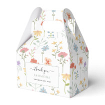 Watercolor Wildflowers Floral Pattern Favor Boxes