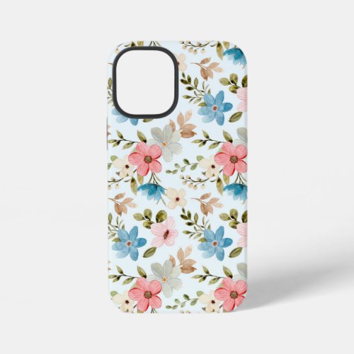 Watercolor Wildflowers Floral Pattern iPhone 12 Mini Case