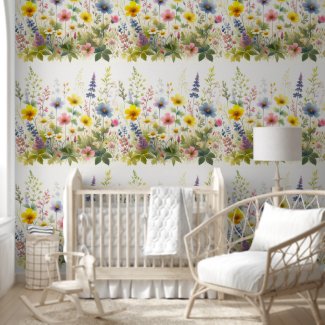 Watercolor Wildflowers  Floral Wallpaper