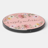 Watercolor Wildflowers Floral Wreath Personalized Wireless Charger (Front 2)