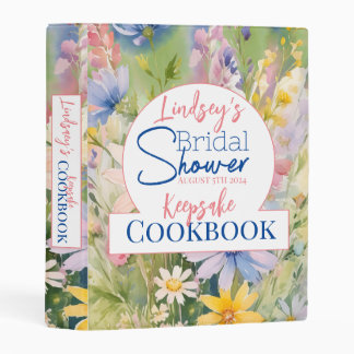 Watercolor Wildflowers Keepsake Cookbook Binder