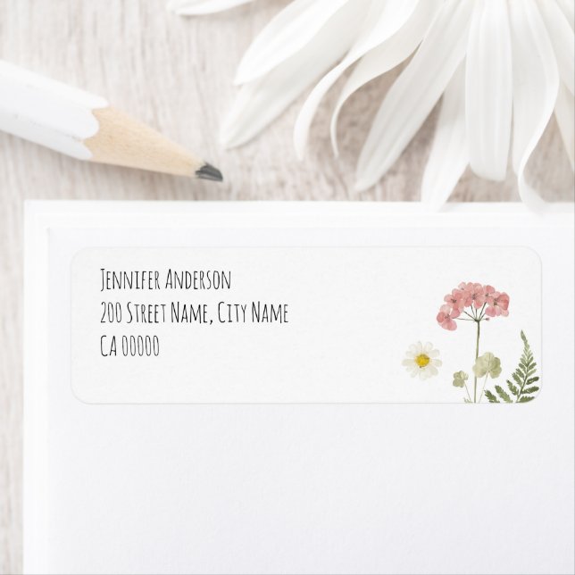 Watercolor Wildflowers  Label (Insitu)