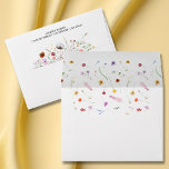 Watercolor Wildflowers Lined Baby Shower Envelope<br><div class="desc">White envelopes with a chic wildflower design printed on the inside and your FREE return address on the back,  these envelopes are a great touch to your baby shower invitations. MATCHING invitations and more items in our store.</div>