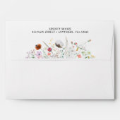Watercolor Wildflowers Lined Envelope (Back (Top Flap))