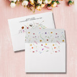 Watercolor Wildflowers Lined Envelope<br><div class="desc">White envelopes with a chic wildflower design printed on the inside and your FREE return address on the back,  these envelopes are a great touch to your invitations for any occasion. MATCHING invitations and more items in our store.</div>