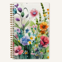 Watercolor Wildflowers Personalized Art