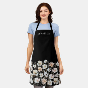 Watercolor Wildflowers Personalized Name Apron