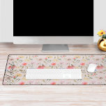 Watercolor Wildflowers Personalized Script Name Desk Mat<br><div class="desc">Our beautiful country meadow watercolor field wildflowers are handpainted with love. We've selected a beautiful light color palette to create an elegant and calm mood. Our watercolor wildflowers are arranged to create this beautiful arrangement. Perfect to give your space a burst of beautiful blooms. Our wildflowers illustrations are painted by...</div>