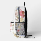 Watercolor Wildflowers Personalized Script Name Printed Backpack (Right)