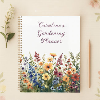 Watercolor Wildflowers Personalized Summer  Planner