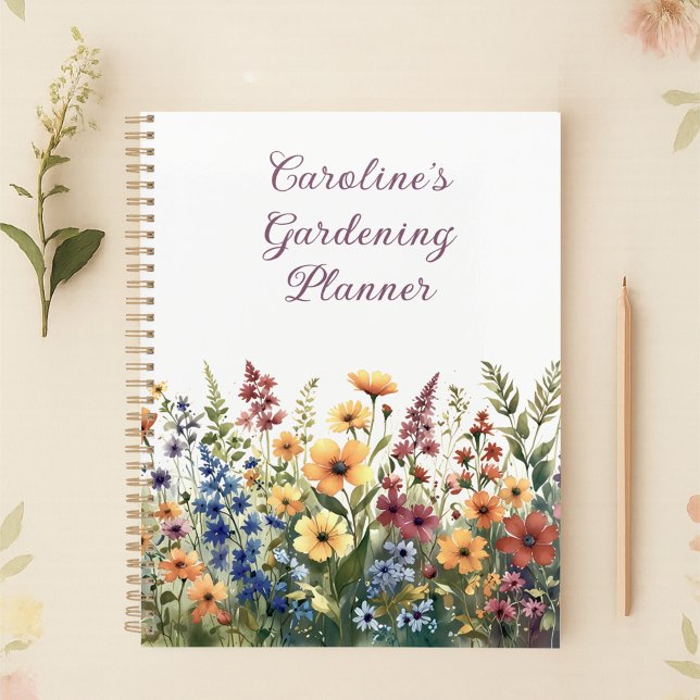 Watercolor Wildflowers Personalized Summer  Planner (Creator Uploaded)