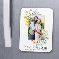 Watercolor Wildflowers Photo Save The Date
