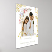 Watercolor Wildflowers Photo Wedding Welcome Lace Foil Prints (Laydown)