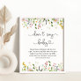Watercolor wildflowers script Dont say baby Poster