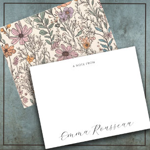 Watercolor Wildflowers Script Note From