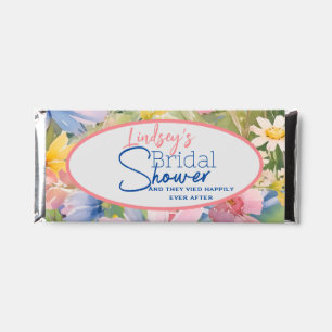 Watercolor Wildflowers Shower Chocolate Wrapper Hershey Bar Favors