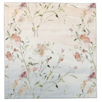 Watercolor Wildflowers Spring  Cloth Napkin