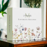 Watercolor Wildflowers Stylish Favorite Recipes